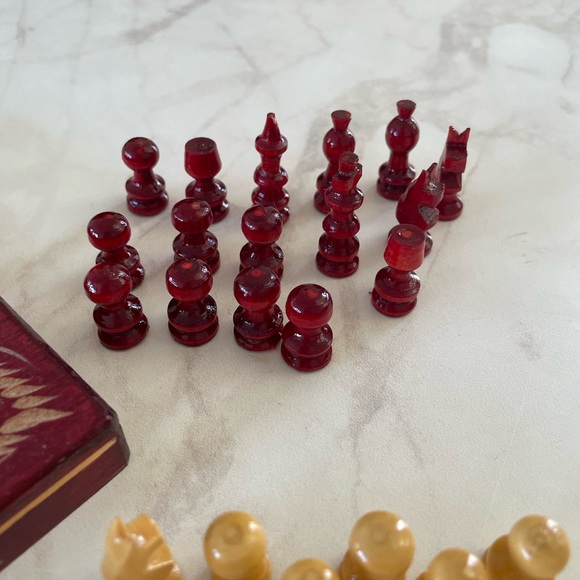 EUC Travel-sized Wooden Chess Set From Budapest Includes all pieces - Picture 6 of 8